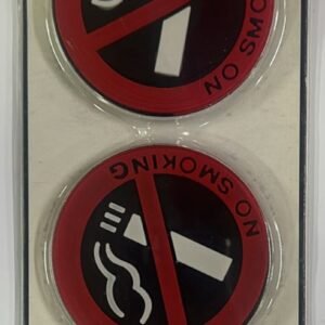 طقم ملصقات لوحة ممنوع التدخين للسيارة من آي بوب (3 حبات) / I-POP Car No Smoking Plate Sticker Set (3 Pack)