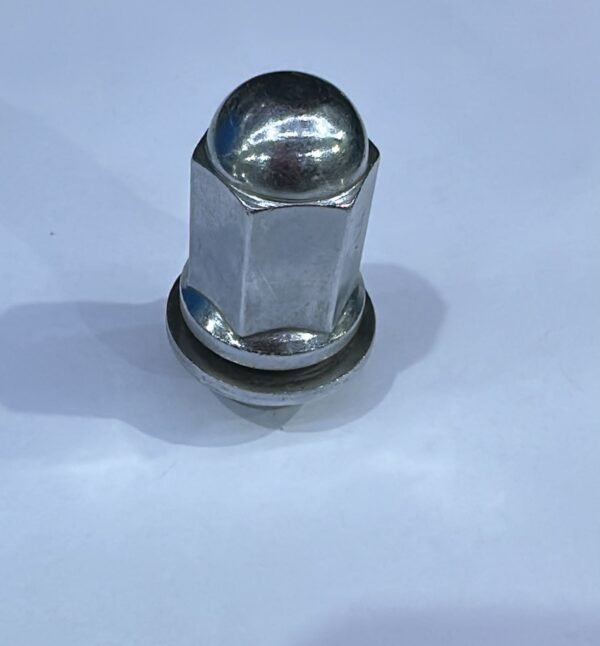 صامولة جنط لاندكروزر (ربع / شاص) لجنوط لكزس طويلة مع وردة مقاس 14x1.5 كروم الجودة Toyota Land Cruiser 14x1.5