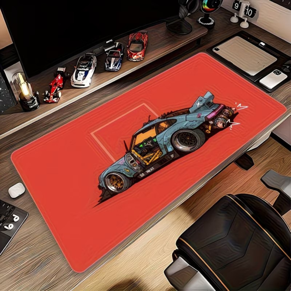 ماوس باد قيمنق بحجم ممتد ومخصص للمكتب ustom Desk Mat, Desk Organizer, Cyber Porsche 911 Gaming Mouse Pad