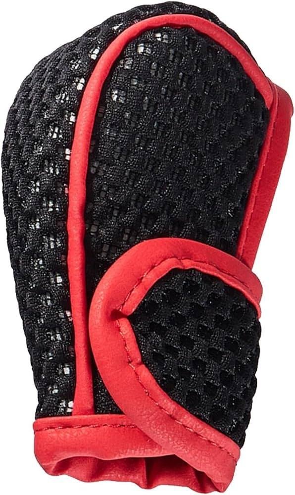 غطاء قير سيارة قماش أحمر وأسود - Red and Black Mesh Car Shift Knob Cover
