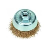 فرشاة سلك دائرية للدريل مقاس 75 ملم (3 بوصة) لون ذهبي / 75mm (3") Brass-Coated Wire Wheel Brush for Drills
