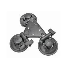قاعدة تثبيت بروديت ثلاثية الشفط شديدة التحمل بنمط ثقوب AMPS - رقم Brodit Triple Suction Cup Mount with AMPS
