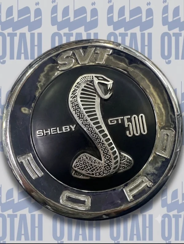 علامة شعار فورد شيلبي دائرية كروم وأسود - FORD SVT SHELBY GT500 Circular Emblem Badge
