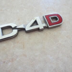 علامة كتابة تويوتا دي فور دي كروم - Toyota D-4D Emblem Chrome Red