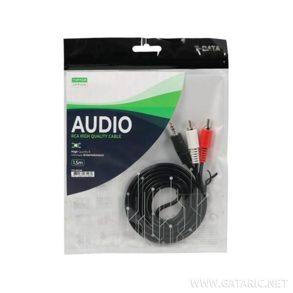 سلك كابل صوت ستيريو 3.5 ملم إلى 2RCA فوجيشكا 1.5 متر