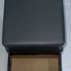 تكاية يد وسطية داتسون جلد رصاصي مع درج تخزين / Datsun Grey Leather Center Armrest Console with Storage