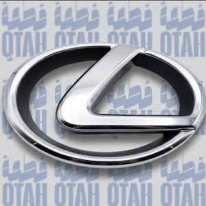 شعار شبك لكزس 2003 فضي كروم بارز مع قاعدة خلفية سوداء