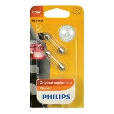 طقم لمبات فيليبس فيجن فيستون هالوجين 12 فولت (قطعتين)Philips Vision Festoon 12V Automotive Halogen Bulb Set