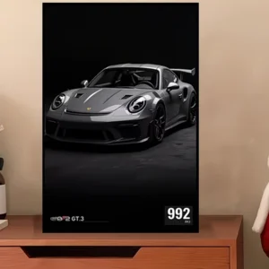 بوستر 911 GT3RS من دوجوي، ملصقات جدارية سباق للرجال والنساء / Doguij Porsche 911 GT3RS Car Poster, Racing Car