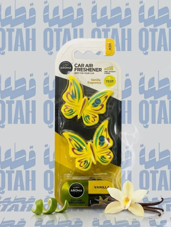 عطر جو للسيارة أروما على شكل فراشة برائحة الفانيليا