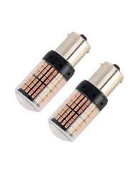 طقم لمبات إشارة ليد توبيكس برتقالي بتقنية كورية (قطعتين)Topex Automotive Amber LED Turn Signal Bulb Set with
