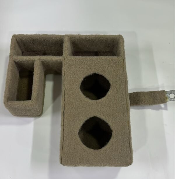 غطاء قير ودبل جيب ربع وشاص قماش بيج - Toyota Land Cruiser 70 Series Beige Mesh Shifter Gear Cover Set