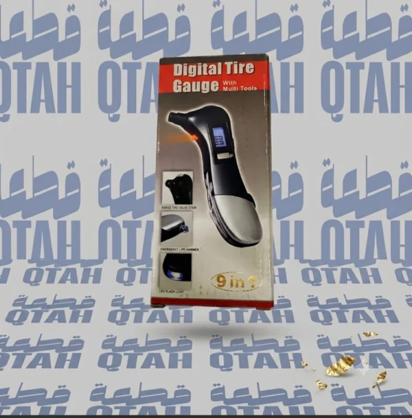مقياس ضغط كفرات رقمي متعدد الوظائف 9 في 1 Digital Tire Gauge with Multi Tools