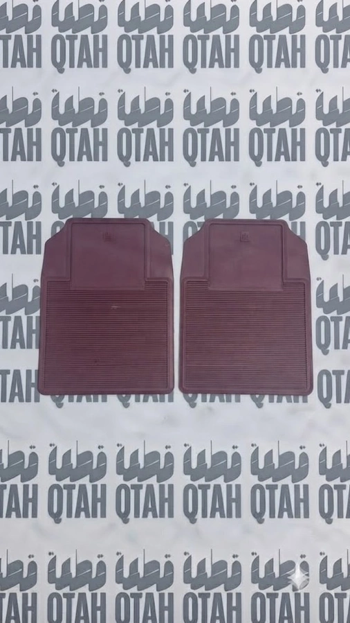 طقم فرشات أرضية ربل قطعتين لون عنابي بدون استكر لسيارات جمس وشفروليه