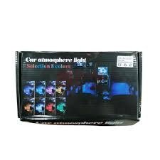 طقم أشرطة إضاءة السيارة المحيطية LED ليد 8 ألوان بريموت تحكم - Car Interior Atmosphere Multi-Color 8 LED