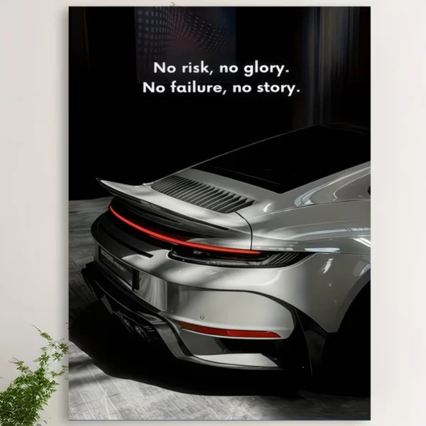 لوحة جدارية بورش 911 Motivational Wall Art - ديكور حائط عصري لـ Car Enthusiasts