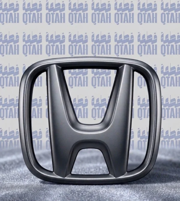 علامة شعار شبك أمامي هوندا أكورد مقاس وسط فضي مطفي - Honda Accord Front Grille Emblem Badge Medium Size Matte