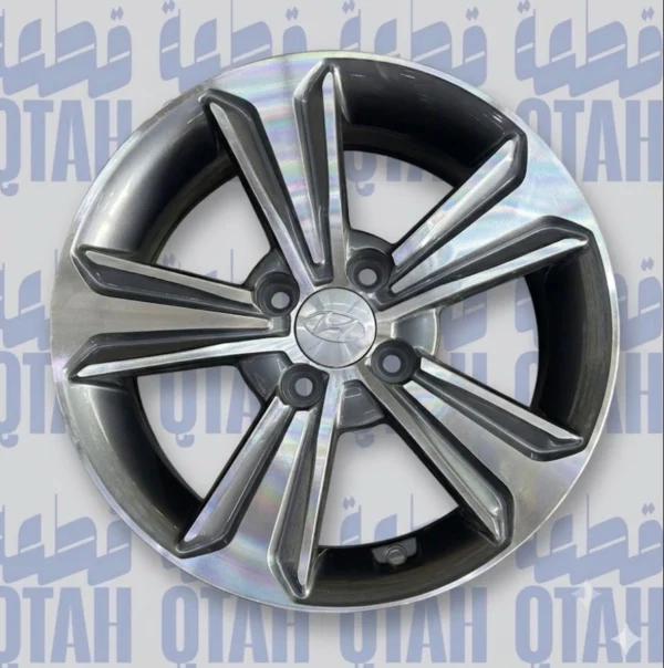 جنط هيونداي أكسنت 2019 مقاس 15 مكحل (حبة واحدة)En: Single Hyundai Accent 2019 15-Inch Machined Wheel Rim (1