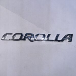 شعار أحرف تويوتا كورولا كروم خلفي للسيارات - Toyota Corolla Chrome Rear Letter Car Emblem Badge