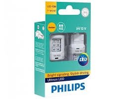 لمبات إشارة ليد فيليبس ألتينون WY21W برتقالي 12 فولت مع محول كانباص (طقم قطعتين)Philips Ultinon LED WY21W