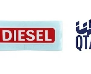 استكر / ملصق تحذير خزان وقود الديزل تويوتا شاص ولاندكروزر - أصلي وكالة / Genuine OEM Toyota Land Cruiser Shas