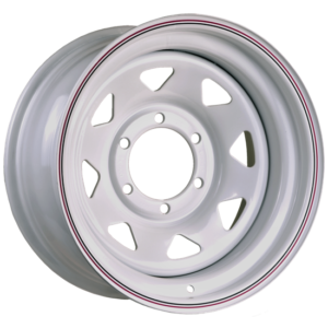 جنط باترول 1997 أصلي مجدد أبيض مقاس 15 (Nissan Patrol 1997 OEM Refurbished White 15" Wheel Rim)
