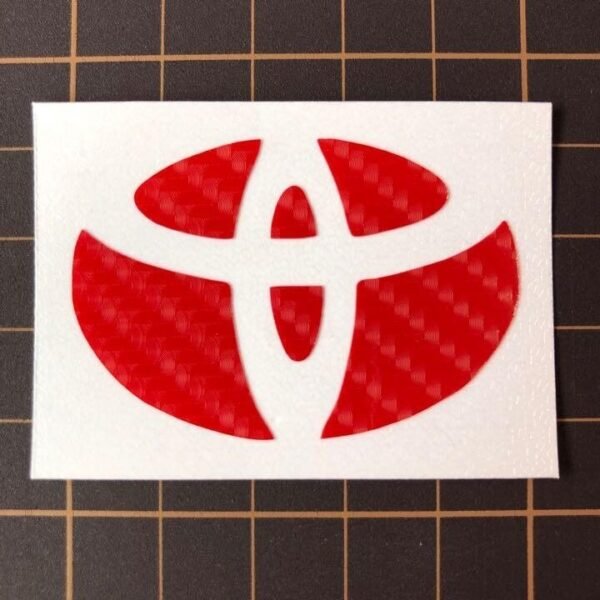 خلفية علامة تويوتا كاربون فايبر أحمر - Toyota Emblem Background Insert Carbon Red