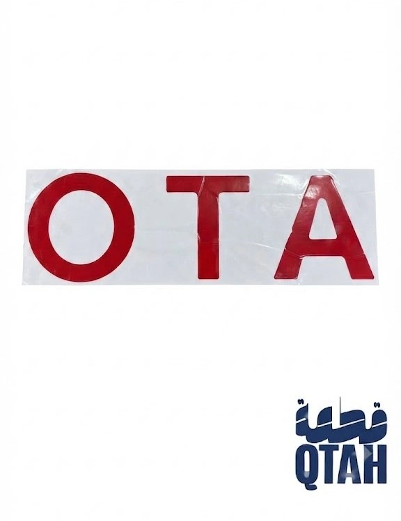 ستيكر علامة تويوتا خلفي أحرف متباعدة O T A هايلوكس أصلي وكالة