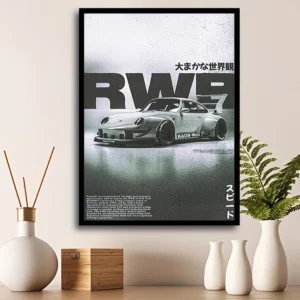 ملصق حائط بورشه RWB الياباني المعدل - JDM Porsche RWB Wall Art Poster