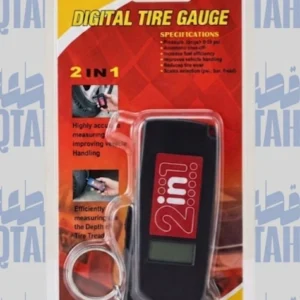 عيار هواء رقمي للسيارة 2 في 1 مع مقياس عمق الكفرEn: 2-in-1 Digital Tire Pressure Gauge & Tread Depth Tester