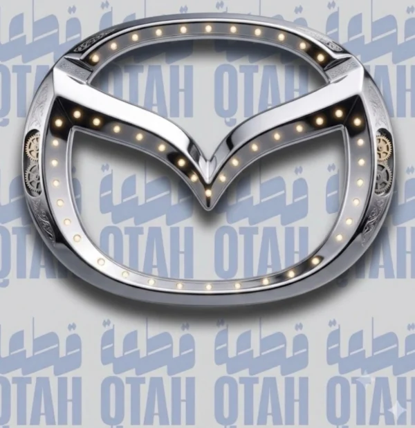 علامة شعار شبك أمامي مازدا مضيء ليد كروم - Mazda LED Illuminated Front Grille Emblem Badge Chrome