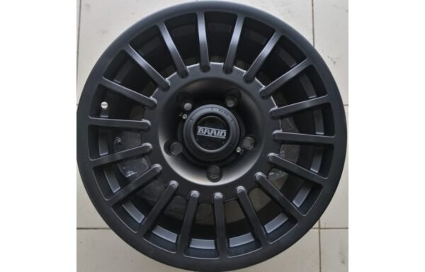 طقم 4 جنوط برايد أسود مقاس 17×8 إنش 5 مسمار مع الطيس (صيني درجة أولى)Set of 4 Braid Black Rims Size 17x8 Inch