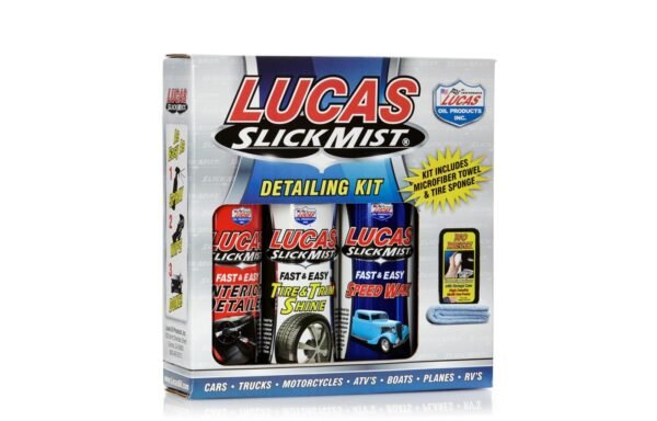 مجموعه العنايه الكامله بالسياره - SLICK MIST DETAILING KIT الوصفمكونات المجموعهملمع ومزيل الروائح