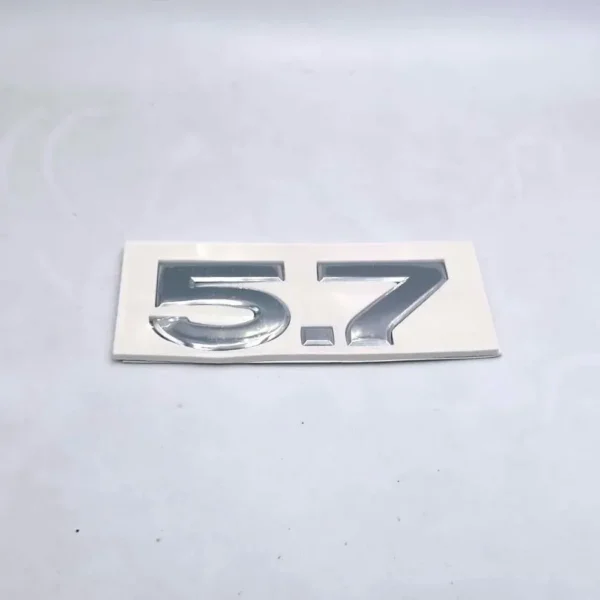 شعار سعة محرك 5.7 كروم للسيارات - 5.7 Engine Displacement Chrome Car Emblem Badge