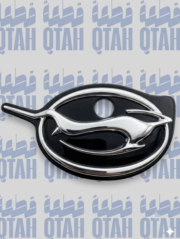 علامة شعار غزال شيفروليه إمبالا SS كلاسيك نيكل وأسود - Chevrolet Impala SS Classic Gazelle Emblem Badge