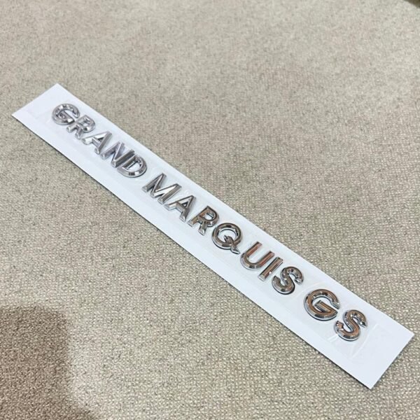 علامة كتابة ميركوري جراند ماركيز جي اس - Mercury Grand Marquis GS Emblem Chrome - عالي الجودة