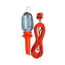 مصباح ورش يدوي متنقل مع سلك بطول 10 متر وقفص حماية معدنيHeavy-Duty 10M Electric Hand Lamp with Protective