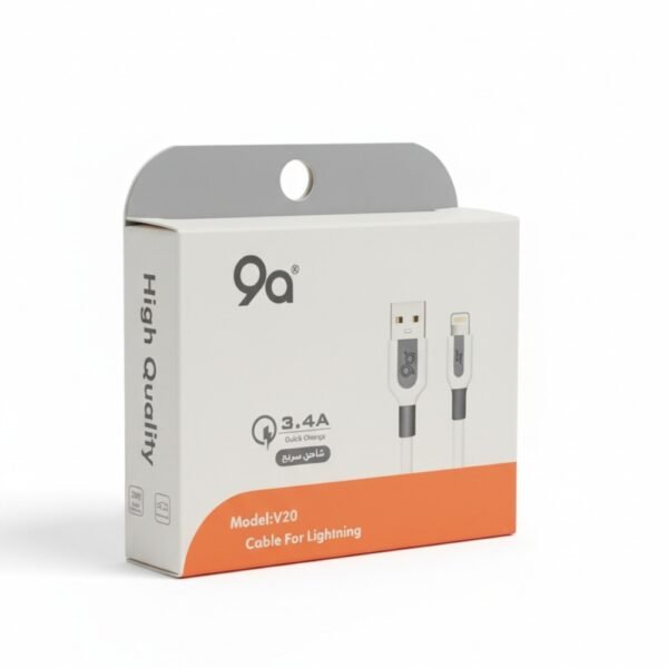 كابل شحن ونقل بيانات ذكي للايفون من 9a - سرعة وأمان في نقل الطاقة والبيانات9a Fast Lightning Charging & Data