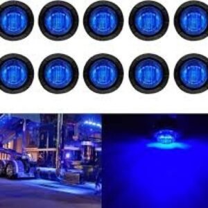 طقم لمبات جانبية LED لون أزرق للشاحنات الكبيرة والمقطورات (24 فولت)