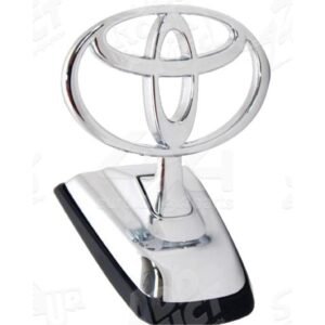 تمثال كبوت لاندكروزر 2007 اصلي لون فضي كروم / Genuine Toyota Land Cruiser 2007 Hood Ornament Emblem - Silver