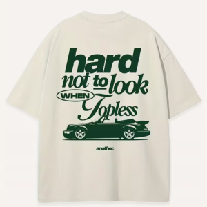 تیشيرت Hard Not To Look أوفرسايز قطن