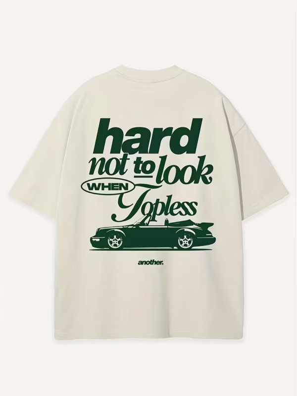تیشيرت Hard Not To Look أوفرسايز قطن