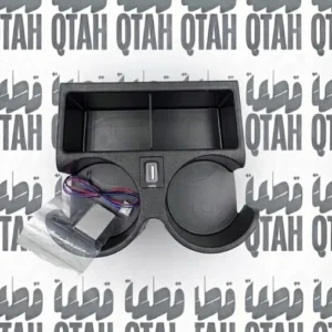 قاعدة أكواب كنسول وسطي باترول فتك (Y61) لون أسود مع منافذ USB - درجة أولى تجاري