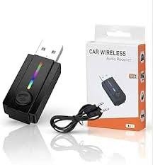 مستقبل ومحول صوت لاسلكي بلوتوث 5.3 عبر منفذ USB ومخرج AUX X1X1 Car Wireless Bluetooth 5.3 Audio Receiver USB