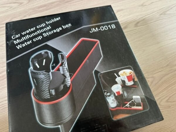 ديكور منظم أغراض جانبي مع حامل أكواب للسيارة (Car Side Console Organizer & Cup Holder)
