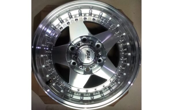 جنوط ريس 5 ريش محبب 6 مسامير كروم ملمع - Driftmaster WG Wheels
