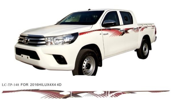 خط هايلكس غمارتين 2016 فطيمي تجاري (طباعة الجهتين) / Toyota Hilux Double Cabin 2016 Al-Futtaim Style Stripes