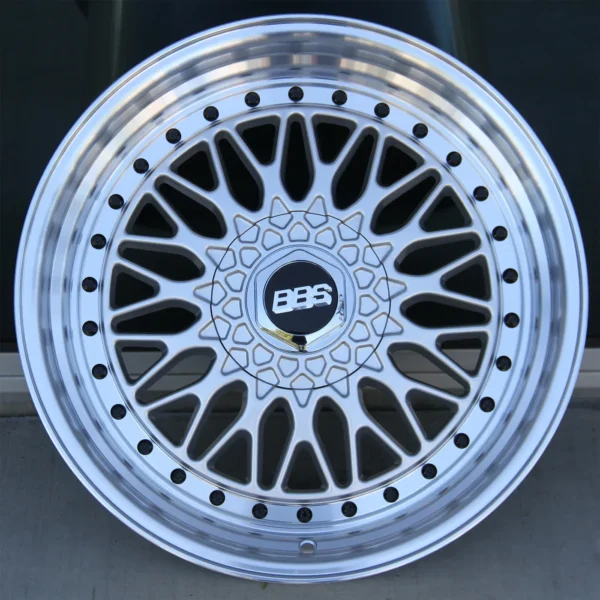 جنوط بي بي إس سبورت مقاس 17 خماسي المسامير فضي كروم الجودة BBS Sport 17 Inch 5-Lug Silver Chrome Wheels