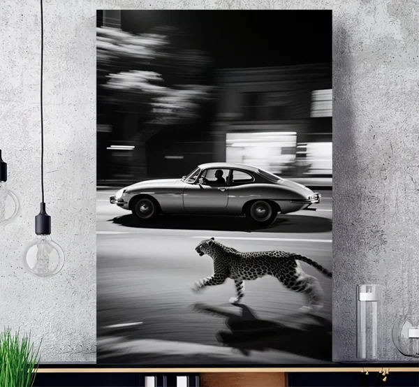 The Jag Canvas Print by Paul Fuentes Art Studio | لوحة الفهد الفنية من استوديو باول فوينتس