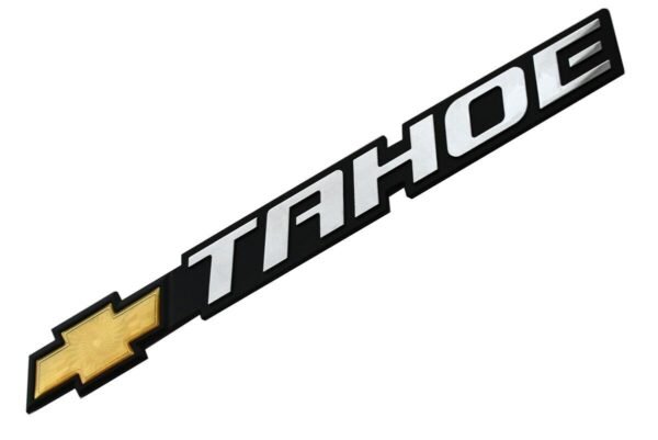 علامة كتابة شيفروليه تاهو مع الشعار الذهبي - Chevrolet Tahoe Gold Emblem Chrome